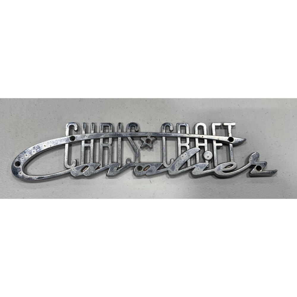 Chris Craft Cavalier Boat Emblem Badge Name Metal Ornament